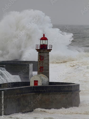 Wallpaper Mural Storm at the lighthouse close-up Torontodigital.ca