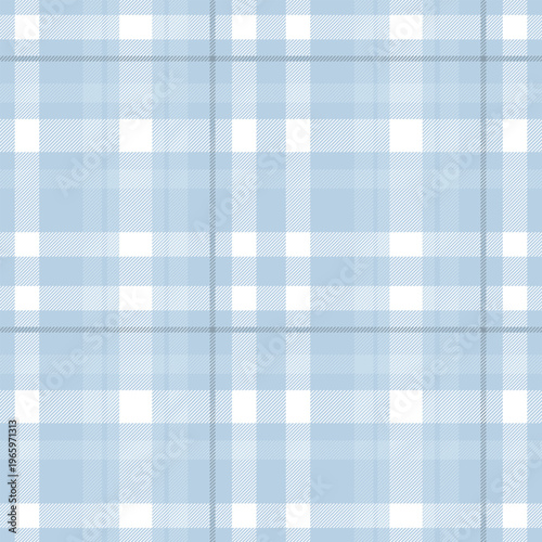 Light blue plaid fabric pattern with soft checkered design. Calm pastel textile background for clean minimal style. Fresh backdrop ideal for template, branding, or presentation use.