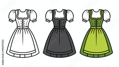 vector illustration of dresses