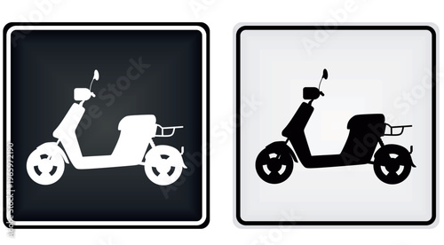 Motorcycle parking sign. vector illustration
