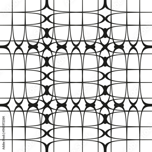 Oval grid pattern. Ellipse line Vector. Geometric structure element. Black white design. Manual vector only. No autotrace used.