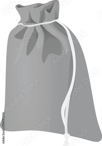 Grey paper sack. vector illustration