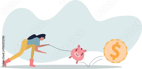 Best investment, money working for you or mutual fund return, savings or wealth management, searching for yield concept.person's life situation and his activities.