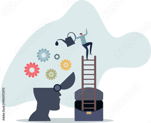 Brain maintenance, fixing emotional and mental problem, boost creativity and thinking process or improve motivation concept.person's life situation and his activities.