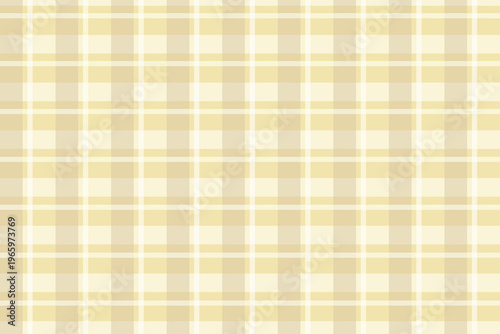 Beige plaid fabric pattern with soft checkered design. Warm neutral textile background for clean minimal style. Subtle backdrop ideal for template, branding, or presentation use.