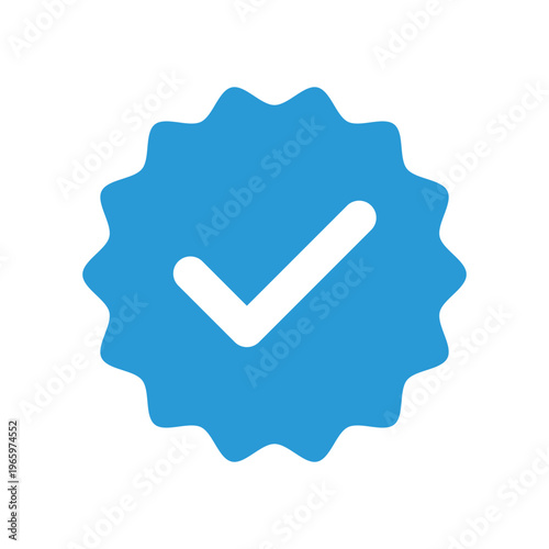 Bild auf Leinwand Social media and Profile Verified badge icon