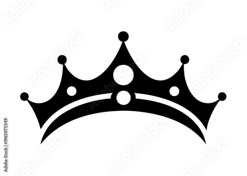 Princess Tiara Silhouette Vector, Royal Crown Headband Silhouette