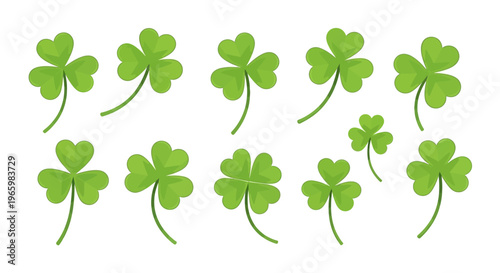 green four leaf clover illustrations in squares pattern