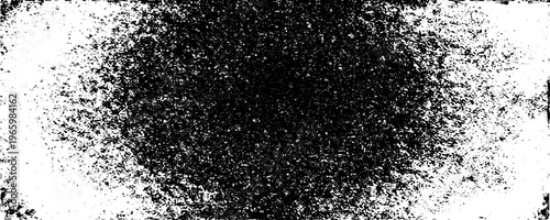 Minimalist abstract texture of scattered black specks and dust particles on a clean background.