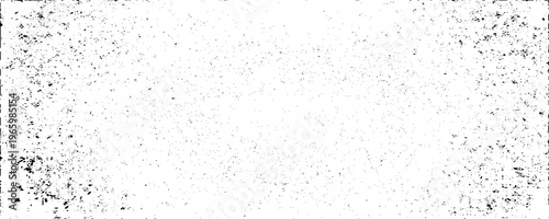 Minimalist abstract texture of scattered black specks and dust particles on a clean background.