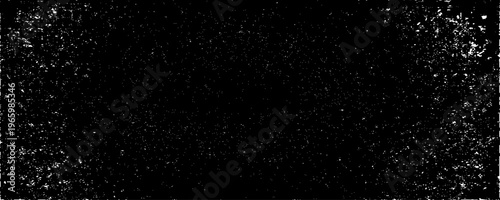 Minimalist abstract texture of scattered black specks and dust particles on a clean background.