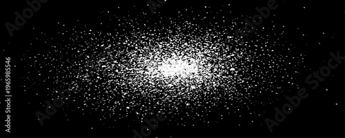 Minimalist abstract texture of scattered black specks and dust particles on a clean background.
