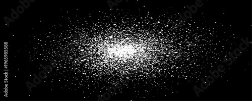 Minimalist abstract texture of scattered black specks and dust particles on a clean background.