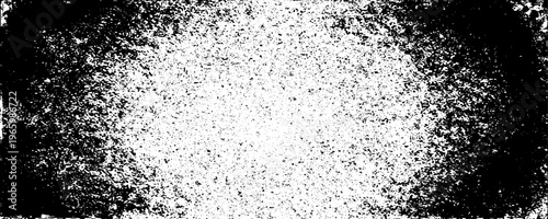 Minimalist abstract texture of scattered black specks and dust particles on a clean background.
