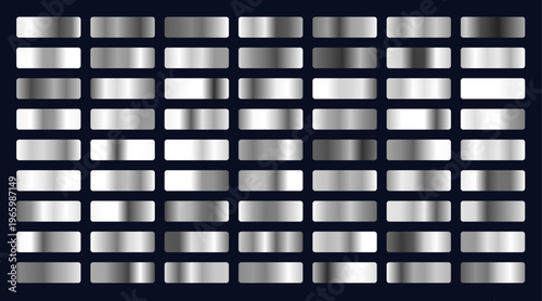 Silver gradient color template set