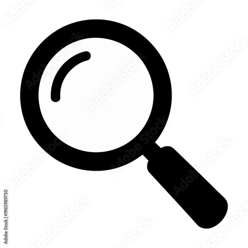 Vector of a magnifying glass on a plain background