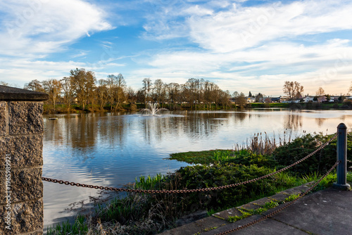 Beautiful pond in urban area. Location is Albany, Oregon
