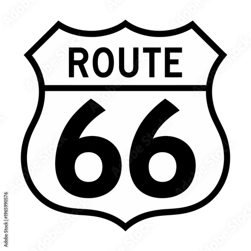 Vector of a classic route 66 highway road sign