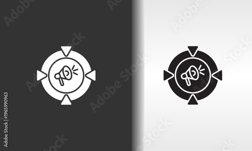 Target Ads Vector, Icon Or Logo Sign Isolated Symbol Illustration