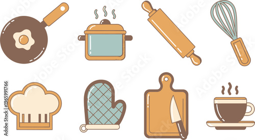 set of kitchen icons