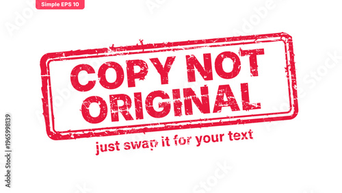 original red rubber stamp vector with distressed ink texture and clean frame, built for packaging, shipping labels, office paperwork, certification workflows, and commercial branding use.