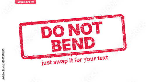 official stamp label red rubber stamp vector with distressed ink texture and clean frame, built for packaging, shipping labels, office paperwork, certification workflows, and commercial branding use.