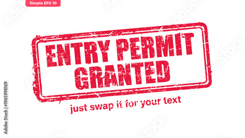 official stamp label red rubber stamp vector with distressed ink texture and clean frame, built for packaging, shipping labels, office paperwork, certification workflows, and commercial branding use.