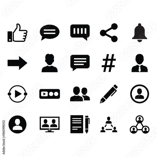 Simple And clean Social media icon