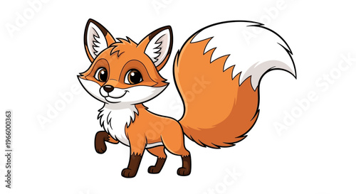 Cartoon Fox with Orange Fur.