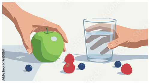 Healthy snack options with fresh fruits.