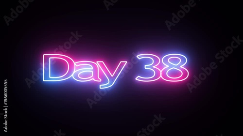 Day To Go  38 glowing neon Animation Videos. Neon “3 Days Left” Countdown.