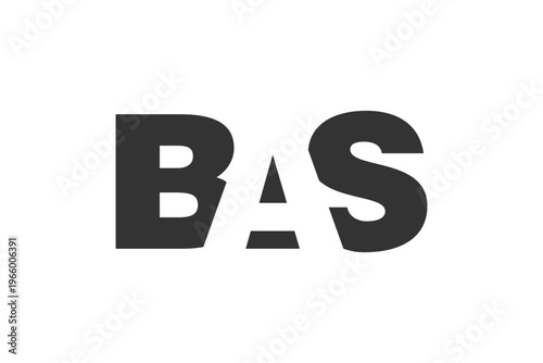 BAS logo design. Initial letter B A S bold font style for tech startups, consulting, corporate branding. Creative company name, headlines typography identity, trendy logotype.