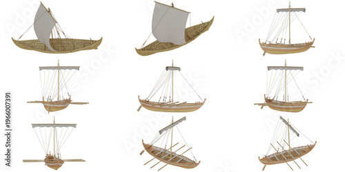 Photos Collection of ancient wooden sailing vessels