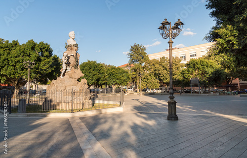 Wallpaper Mural Piazza Sella with the Monument to Quintino Sella in the historic town of Iglesias, Sardinia, Italy. Torontodigital.ca
