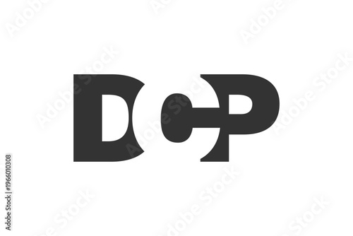 DCP logo design. Initial letter D C P bold font style for tech startups, consulting, corporate branding. Creative company name, headlines typography identity, trendy logotype.