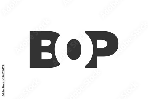BOP logo design. Initial letter B O P bold font style for tech startups, consulting, corporate branding. Creative company name, headlines typography identity, trendy logotype.