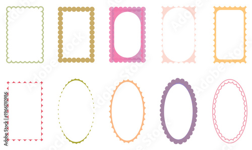 Web Colorful Decorative Frame Set
Vintage Style Borders Collection
Cute Scrapbook Frame Design
Pastel Frame Vector Pack