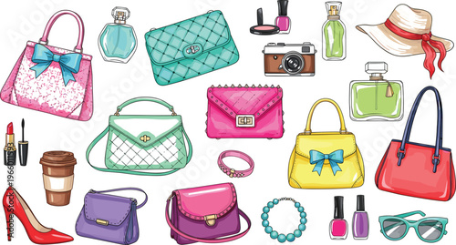 Hand drawn sweets vector set featuring donut cupcake ice cream cone and chocolate bar with decorative lettering for bakery coloring books and cafe menus