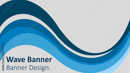 Clean wave banner design ideal for business branding and digital presentations online