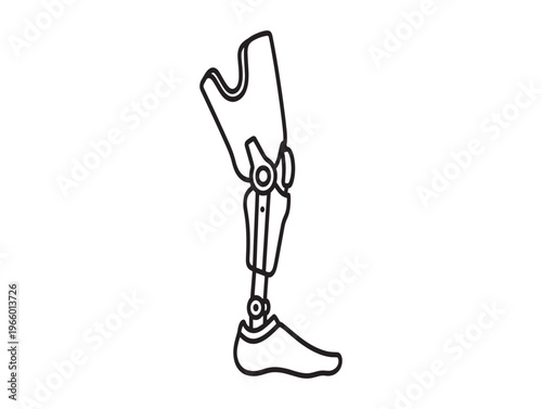 Prosthetic leg with knee and ankle joints