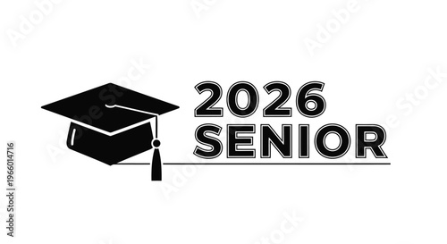 Class of 2026 senior minimal design for graduation invitation and social media