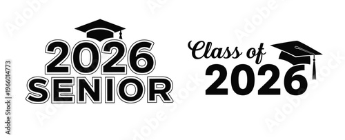 Class of 2026 Graduation Celebration Banner with Modern Typography Design