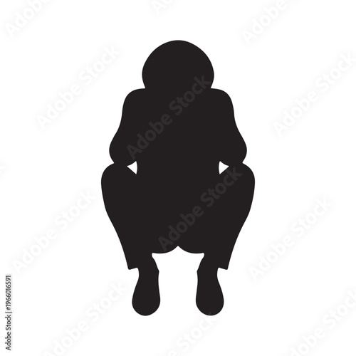 silhouette of person in deep thought against minimalist gradient background