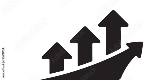 Upward Arrow Growth Concept Business Success Progress and Financial Increase Symbol