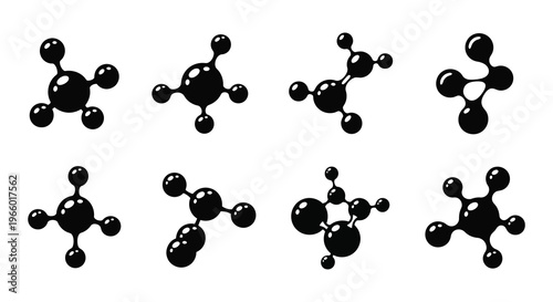 Abstract arrangements of connected spheres in a grid pattern creating a visually intriguing composition silhouette high quality professional detailed modern