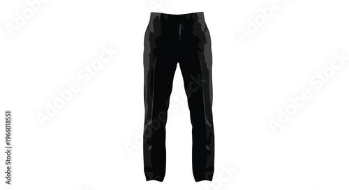 Black trousers depicted in a stark graphic silhouette high quality professional