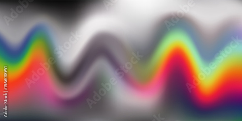 Vibrant, out-of-focus vertical light streaks in rainbow colors creating a dynamic, abstract background effect.vector ilustartion modern desain gradien mash