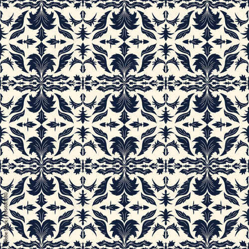 seamless damask floral pattern