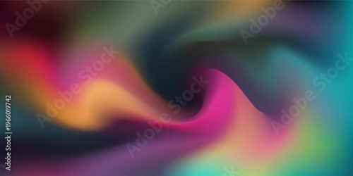 Vibrant multi color abstract mesh gradient background with dark tones vector ilustartion eps10 mash benner poster