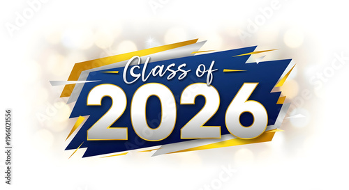 Class of 2026 graduation announcement or celebration graphic element